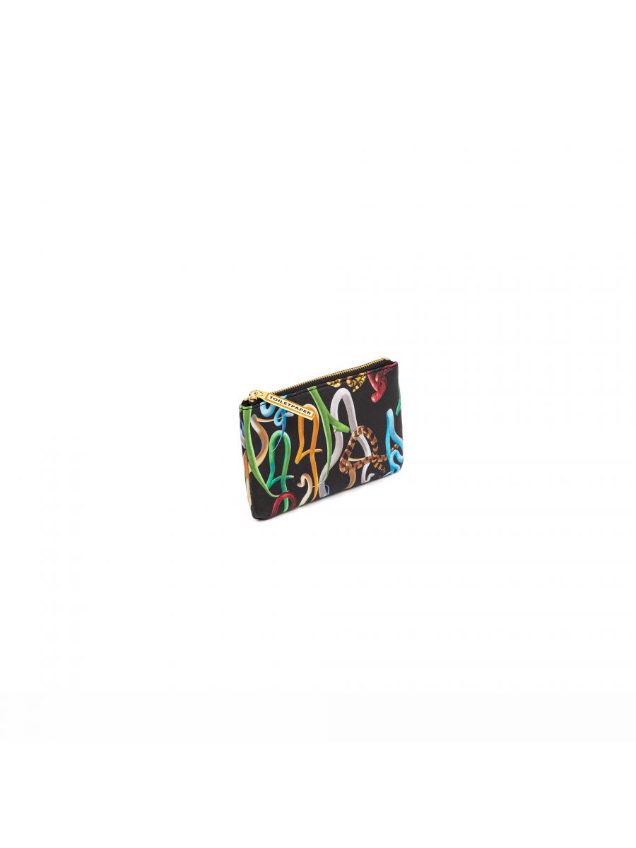 ASTUCCIO IN PU STAMPATO "TOILETPAPER" Cm. 15,5x9,5 - SNAKES