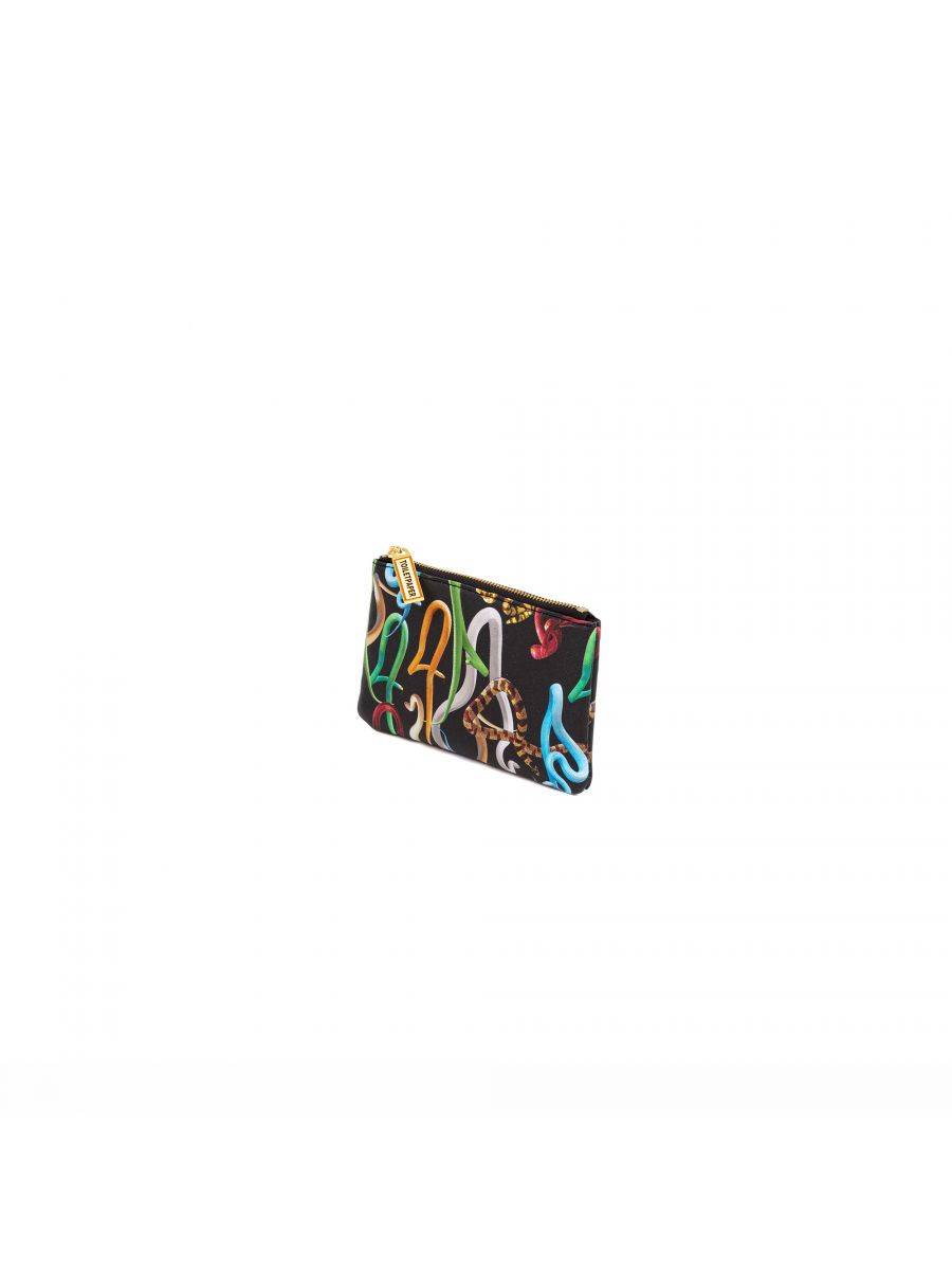 ASTUCCIO IN PU STAMPATO "TOILETPAPER" Cm. 15,5x9,5 - SNAKES