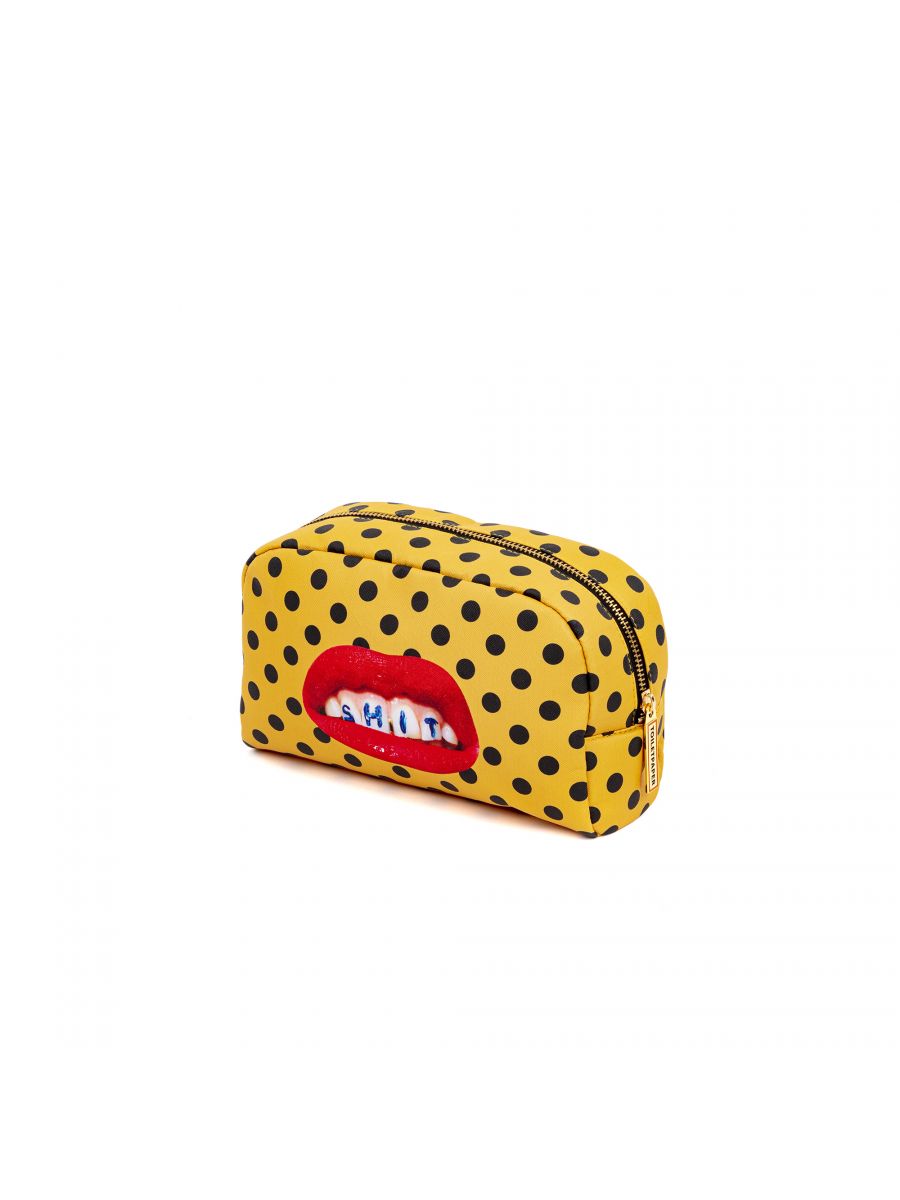 BEAUTY-CASE IN PU STAMPATO "TOILETPAPER" Cm. 23x8 h.13 - SHIT