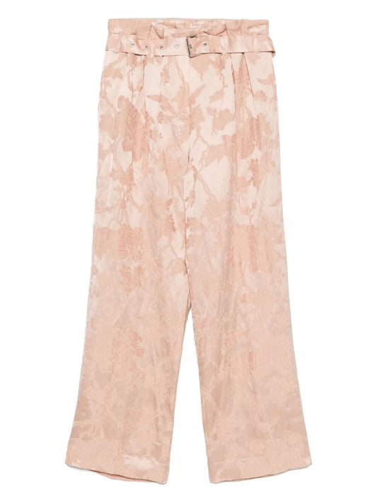 Pantaloni con pence e cintura