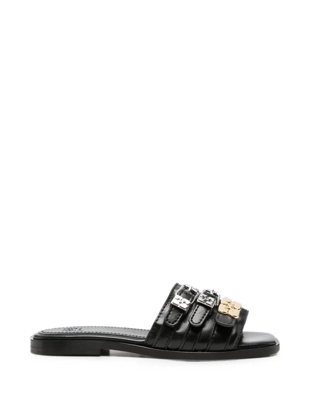 Butterfly Buckle Slide Sandals