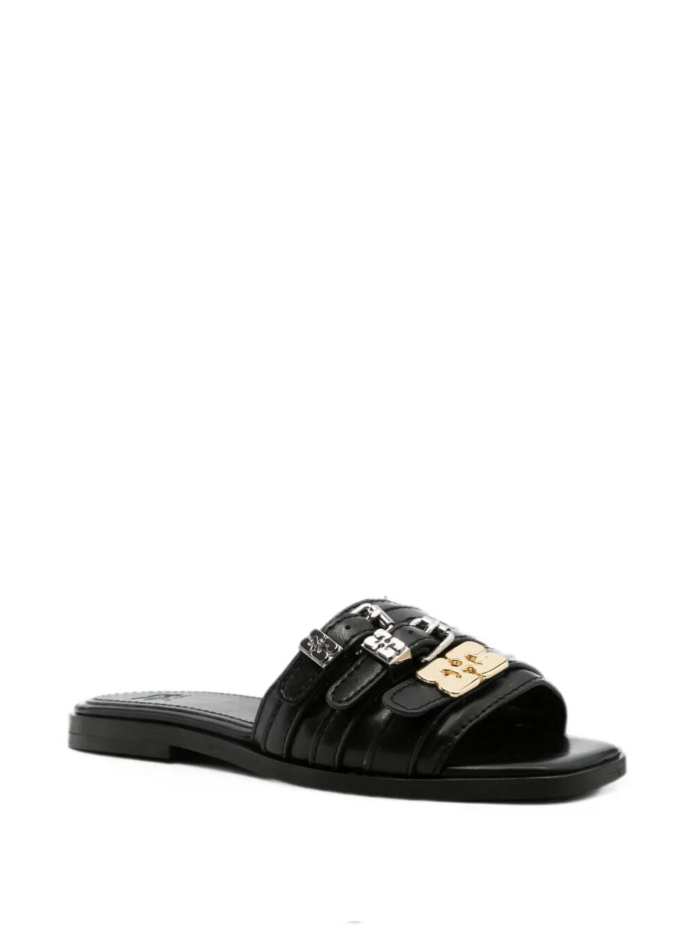 Butterfly Buckle Slide Sandals