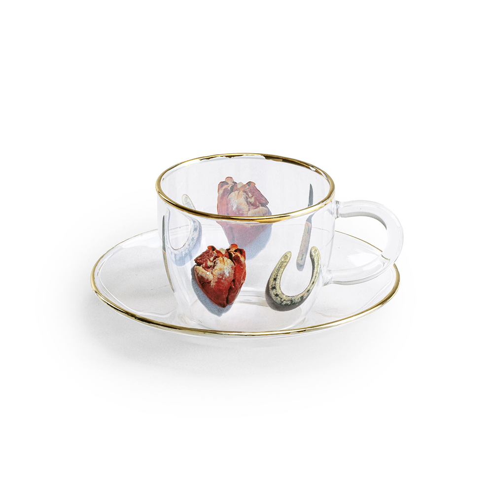 SET CAFFE IN VETRO - I LOVE YOU