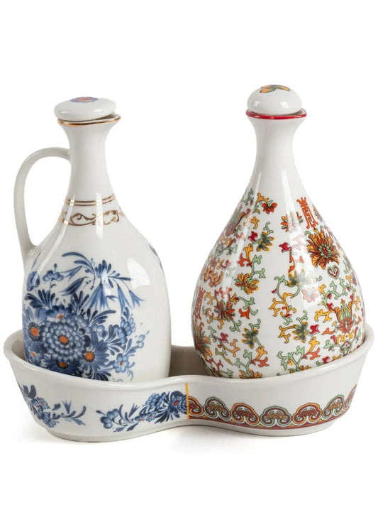 SET IN PORCELLANA PER CONDIMENTI “HYBRID” THELME Cm 18,4x9,2x16