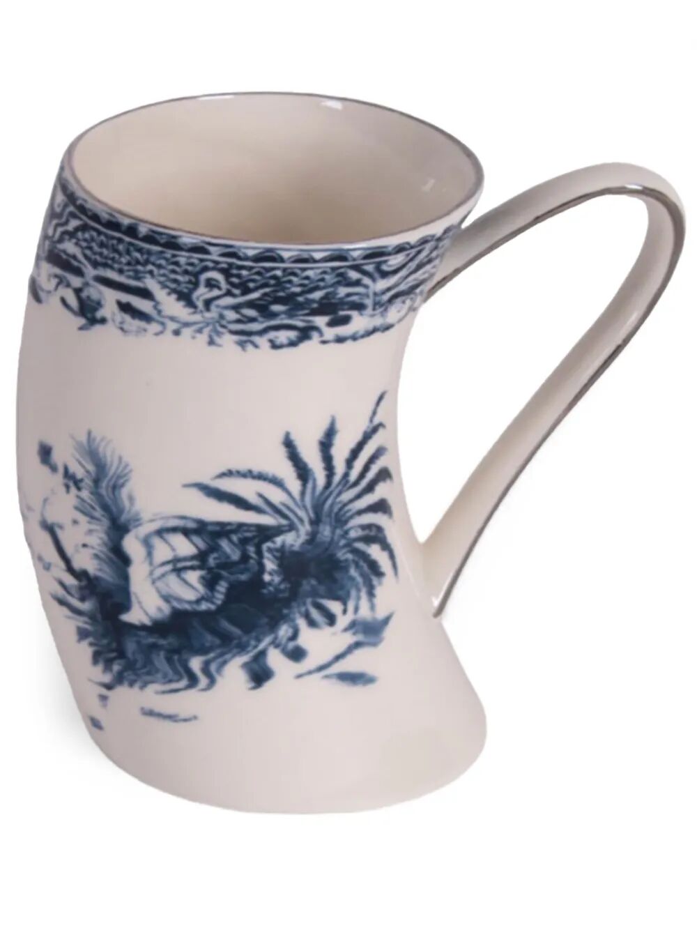 TAZZA IN PORCELLANA "CLASSIC ON ACID" ENGLAND SHELLS Cm 11,5x7,5x10,5