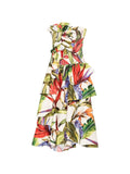 FLORART SAND STRAPLESS MAXI DRESS