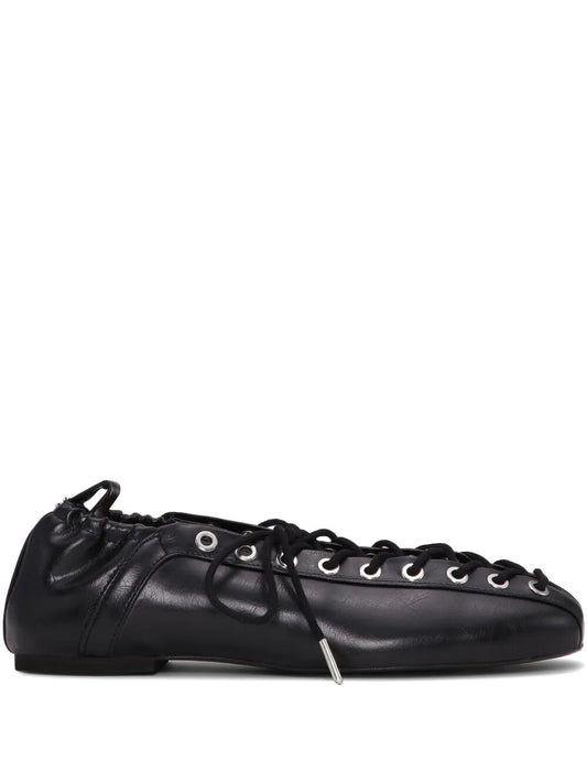 Eyelets Lace Up Ballerina