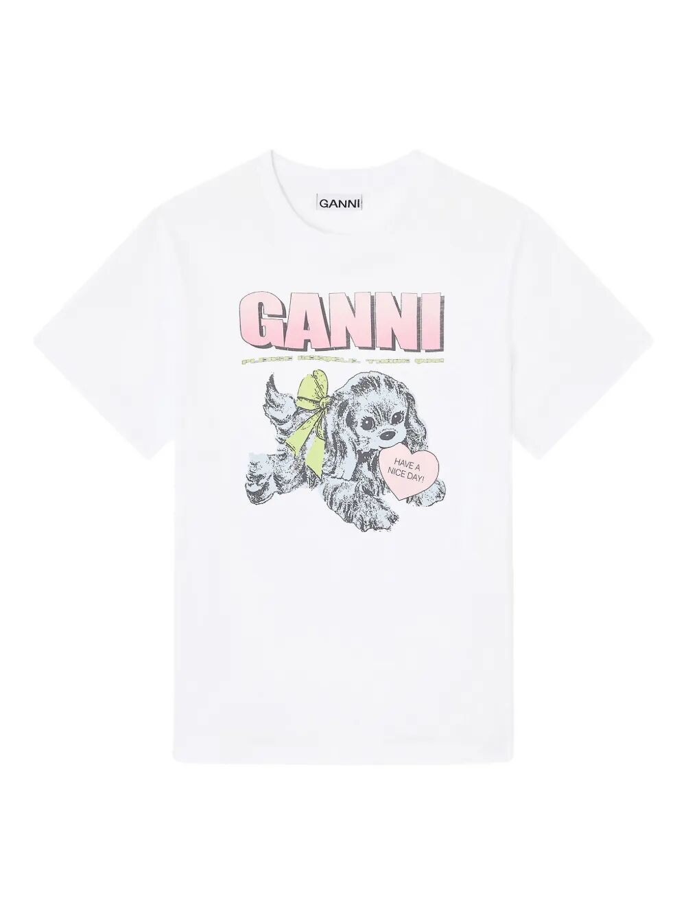 Basic Cotton Jersey Neon Puppy T-shirt