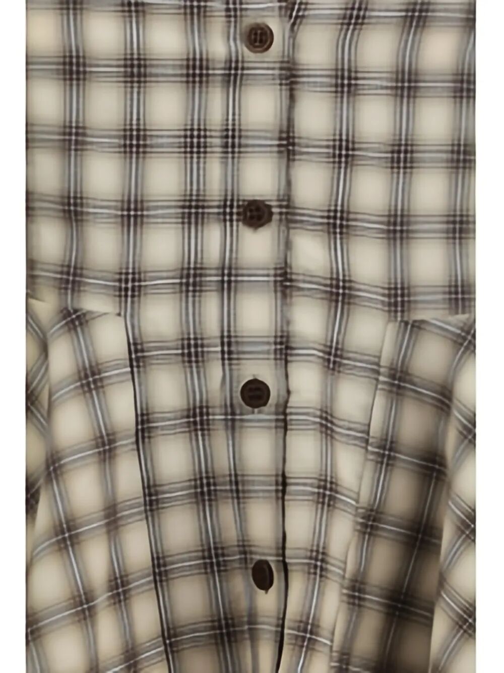 Light Check Flannel Peplum Shirt