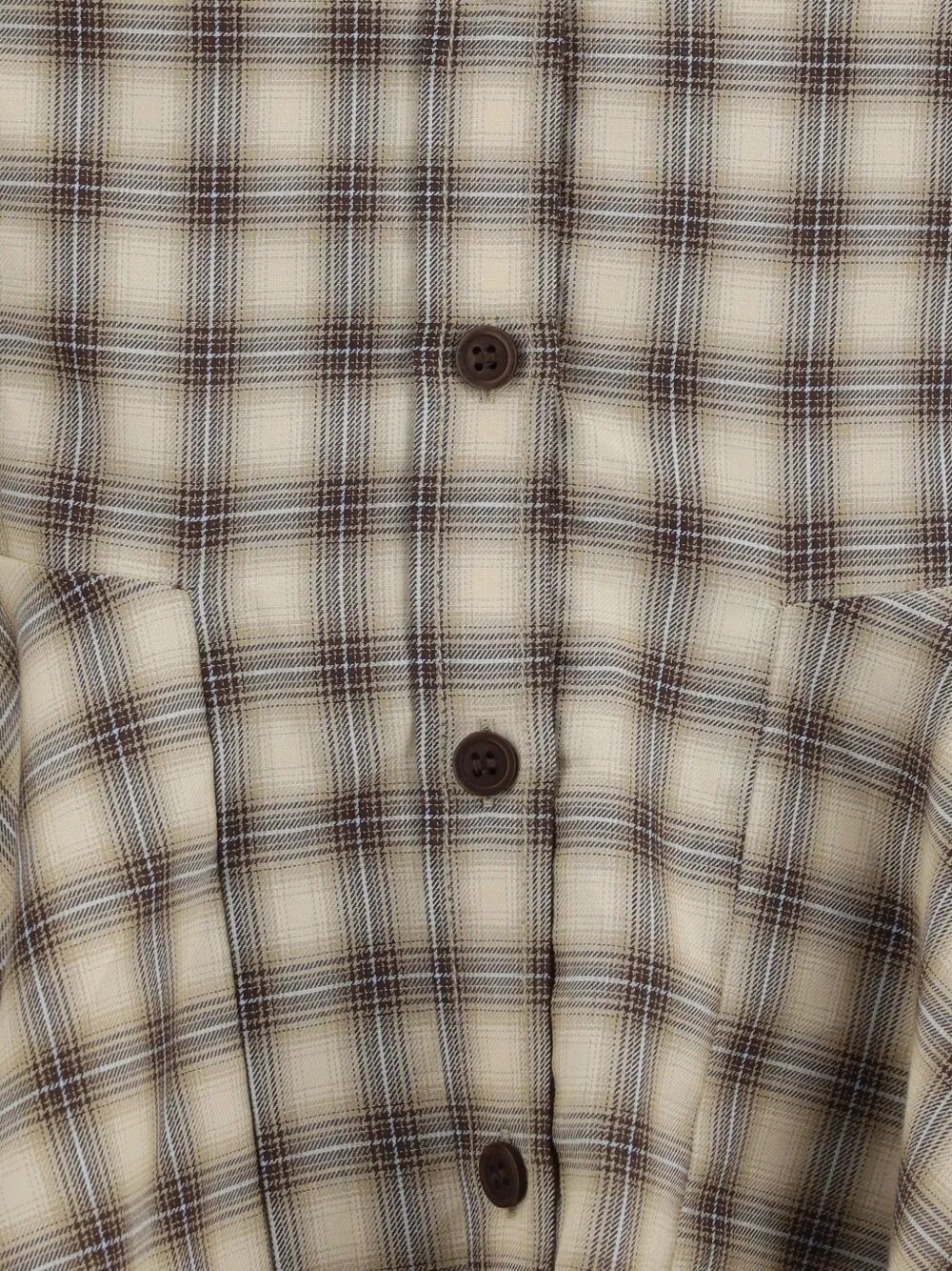 Light Check Flannel Peplum Shirt