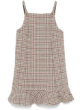 Check Wool Mix Mini Dress