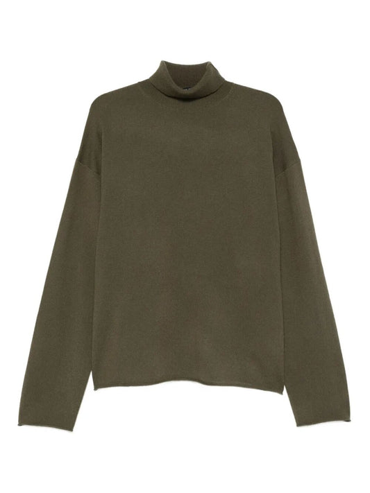 high neck oversized pullover long sleeves