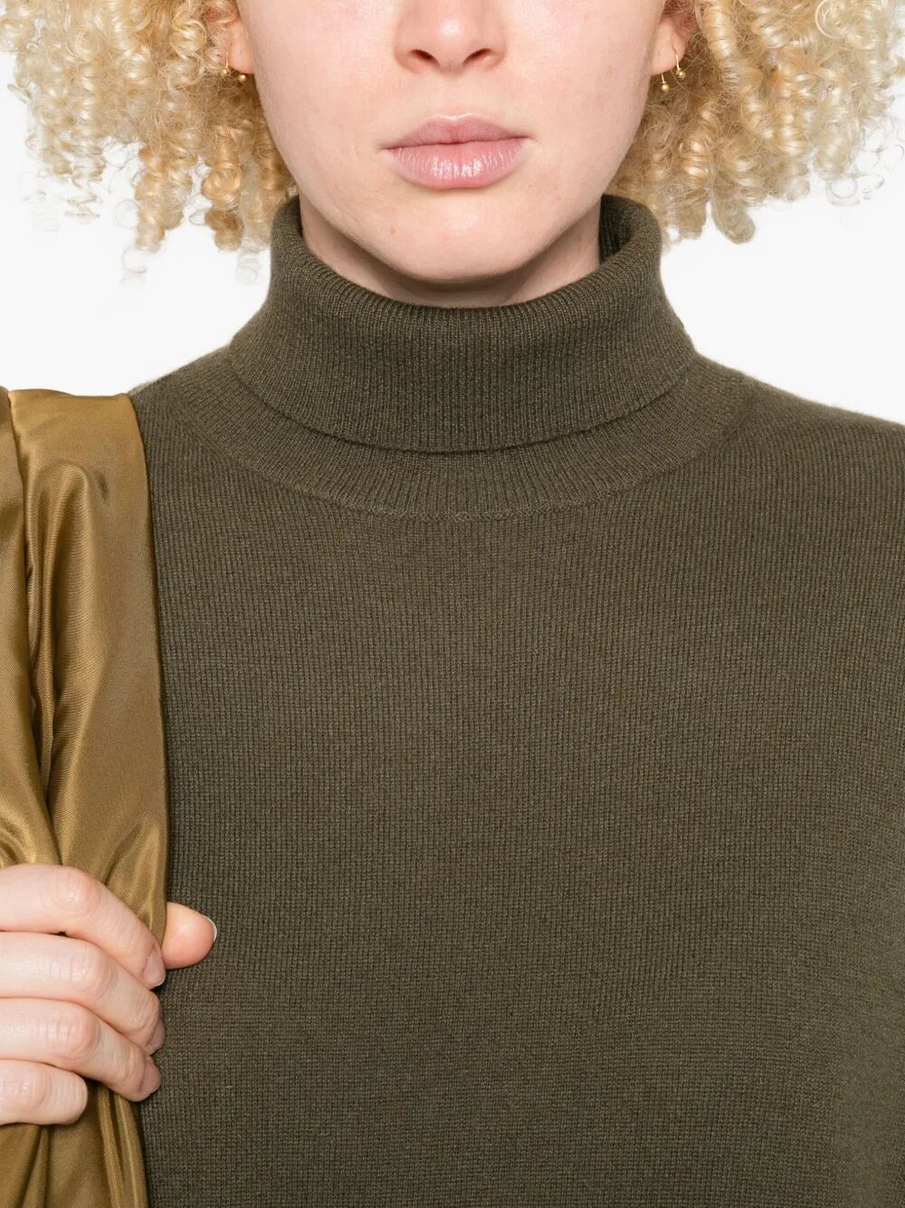 high neck oversized pullover long sleeves