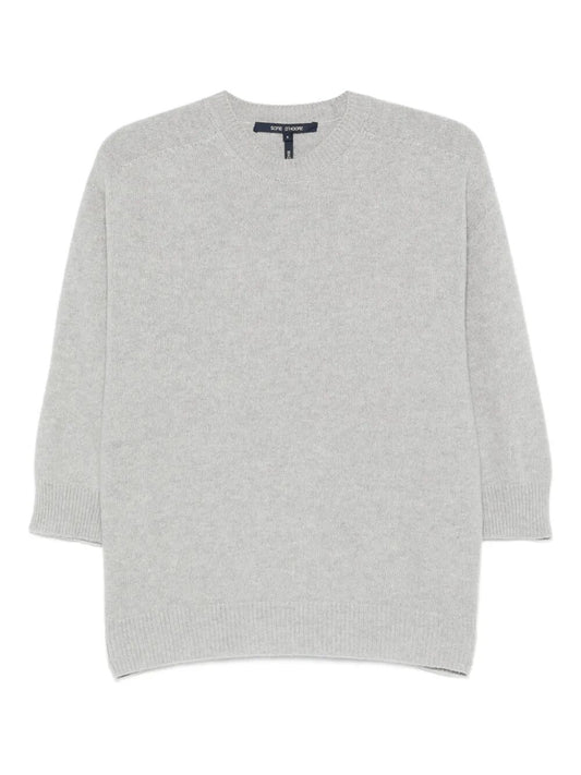 seamless crew neck 3/4 sleeves