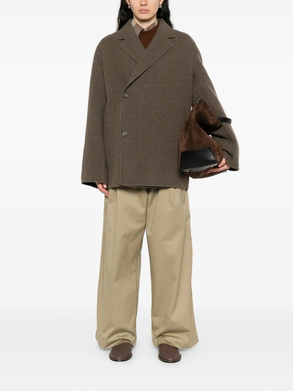Asymmetrical button up jacket