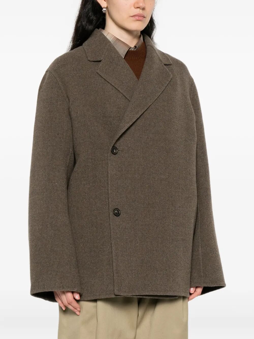 Asymmetrical button up jacket