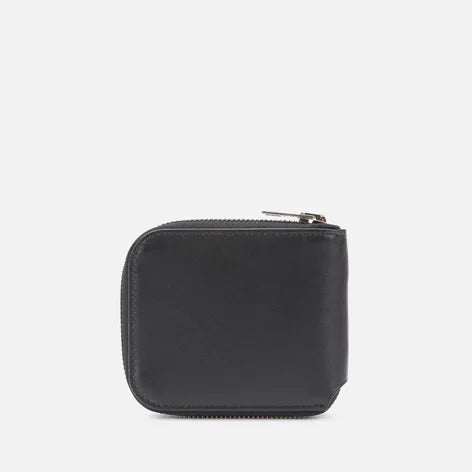 LOGO PRINT LEATHER ZIP AROUND WALLET