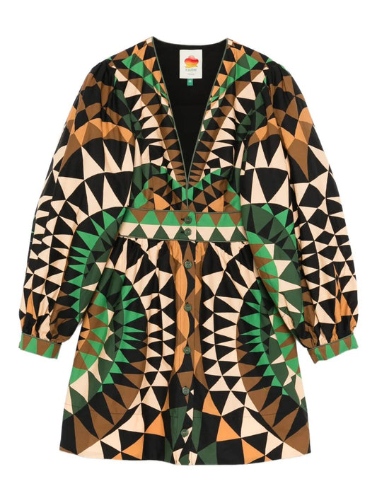 abito corto con scollo a v