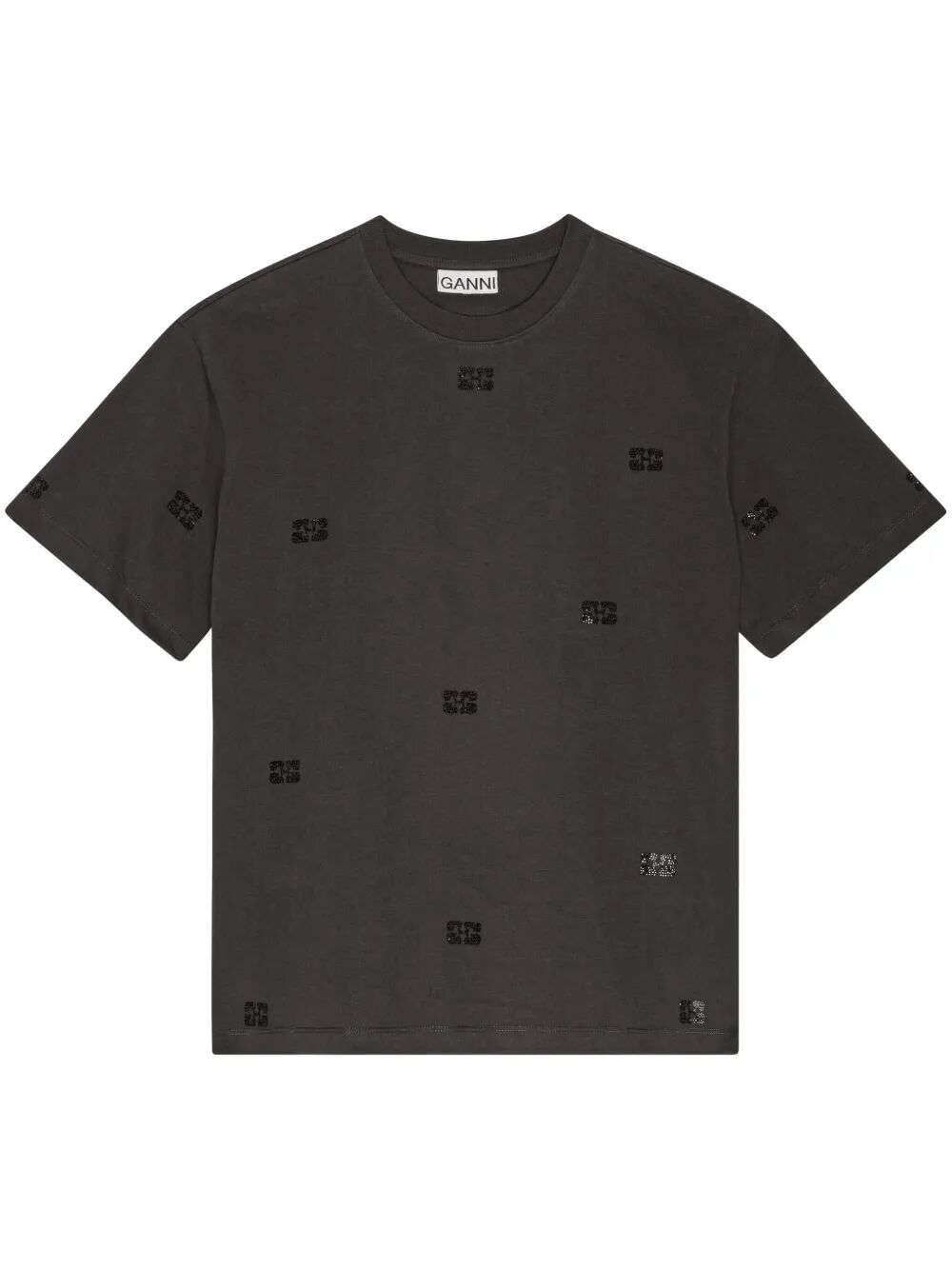 Heavy Cotton Rhinestone Drop Shoulder Tshirt