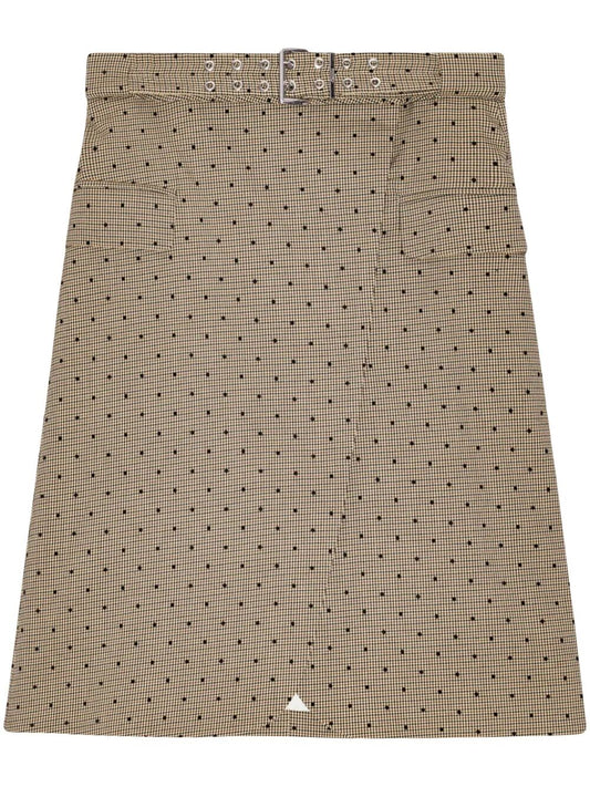 Flock Check Suiting Skirt