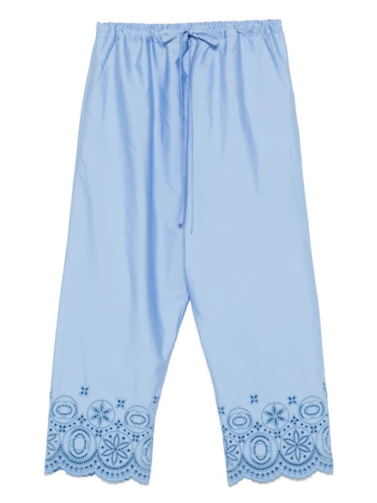 Pantaloni con pizzo san gallo