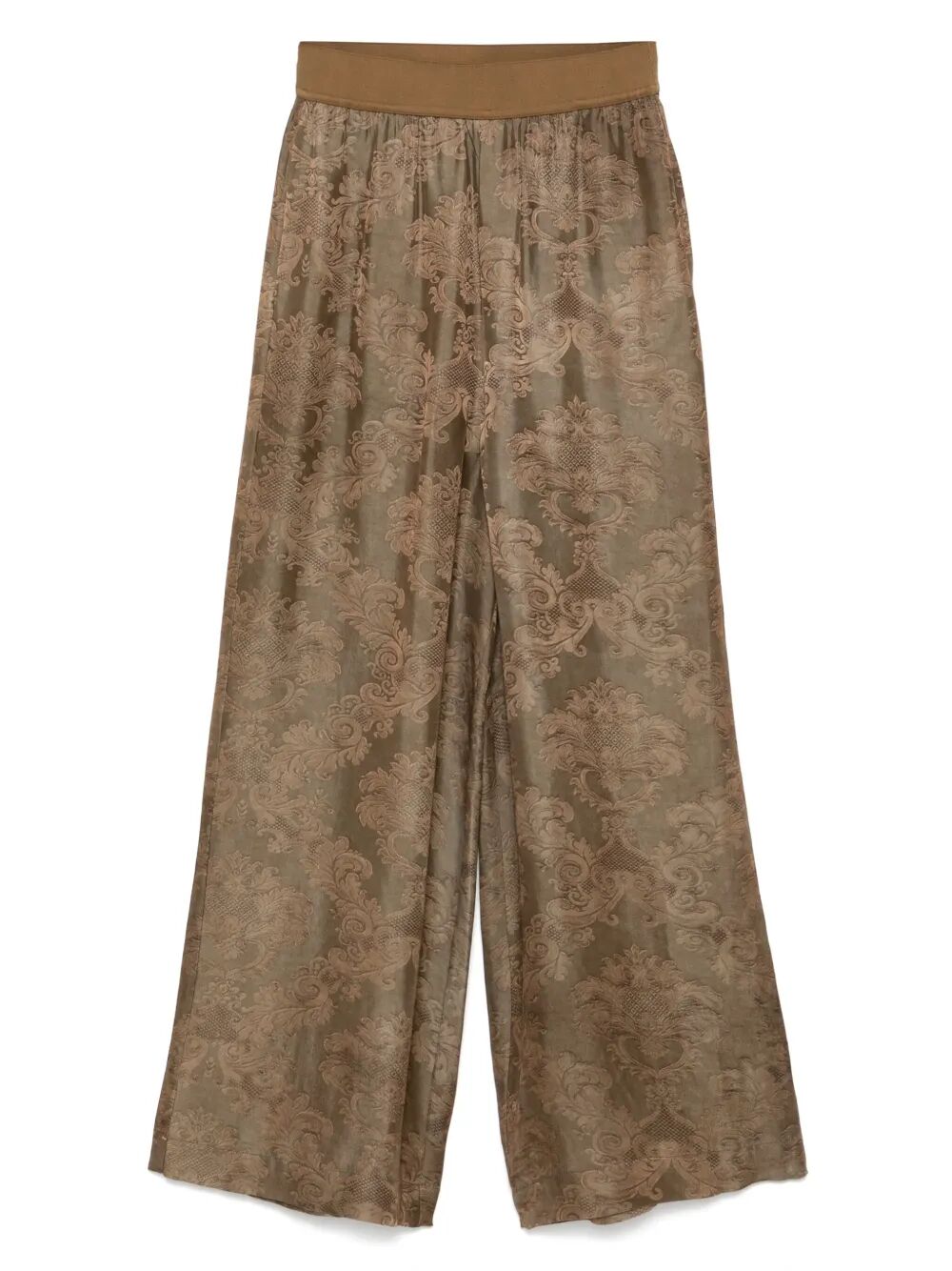 Pantaloni a palazzo con elastico in vita