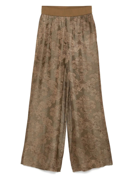 Pantaloni a palazzo con elastico in vita