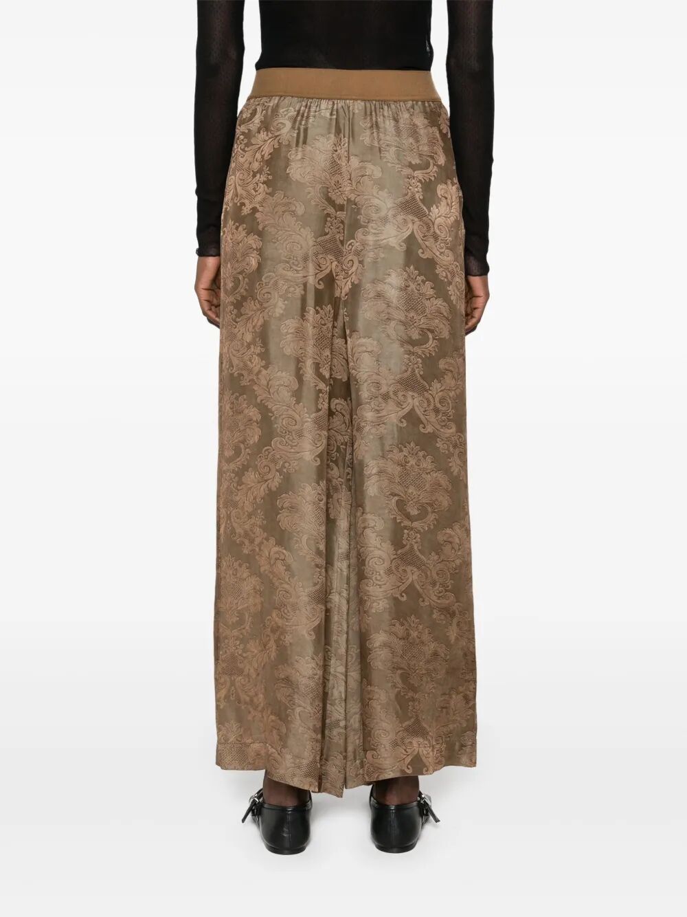 Pantaloni a palazzo con elastico in vita