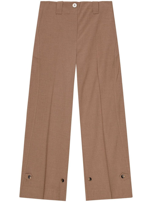 Drapey Melange Mid Waist Pants