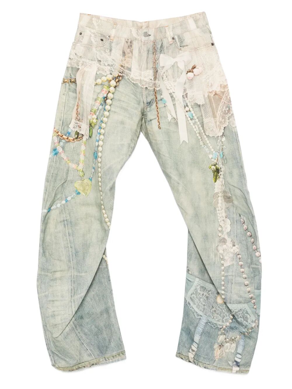 Jeans con stampa