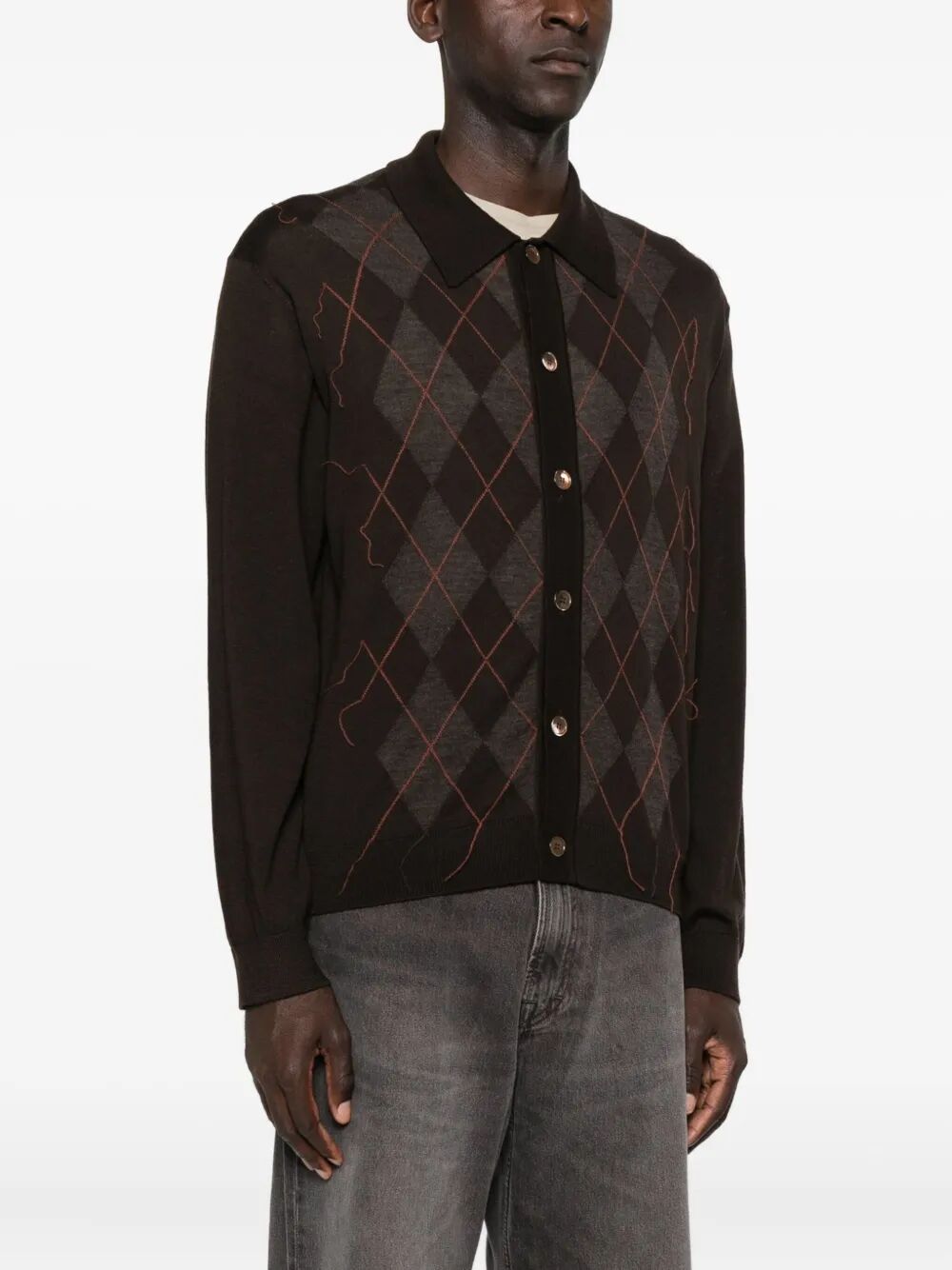 Maglione polo a bottoni