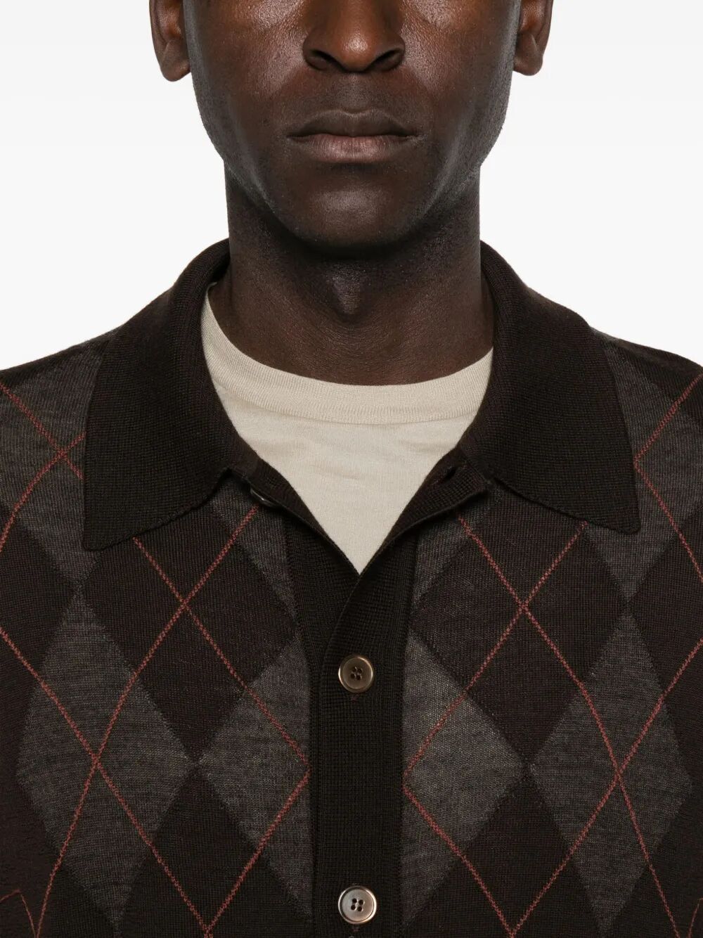 Maglione polo a bottoni