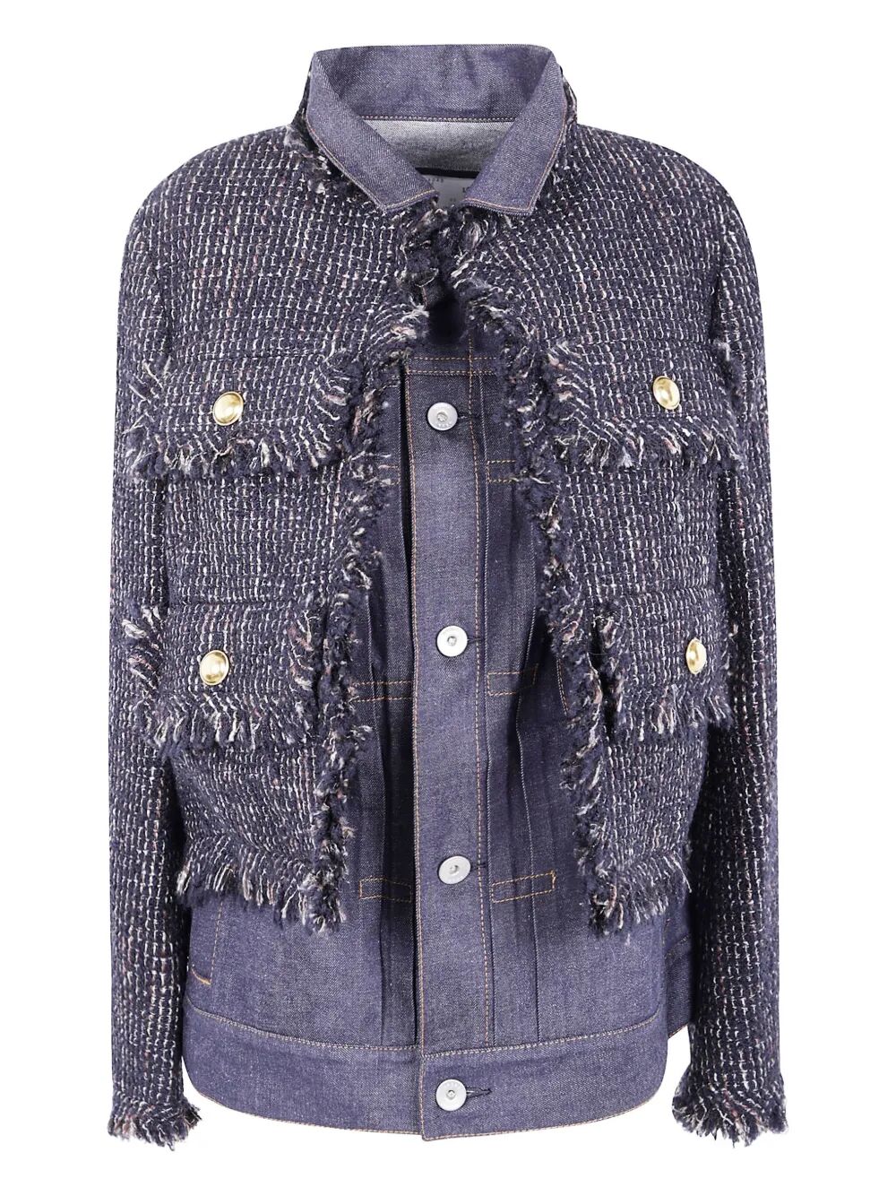 Giacca tweed e denim