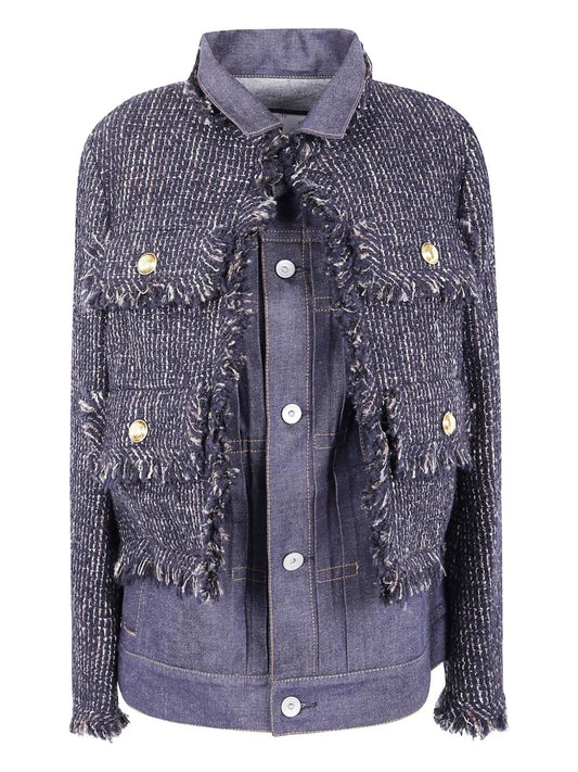 Giacca tweed e denim