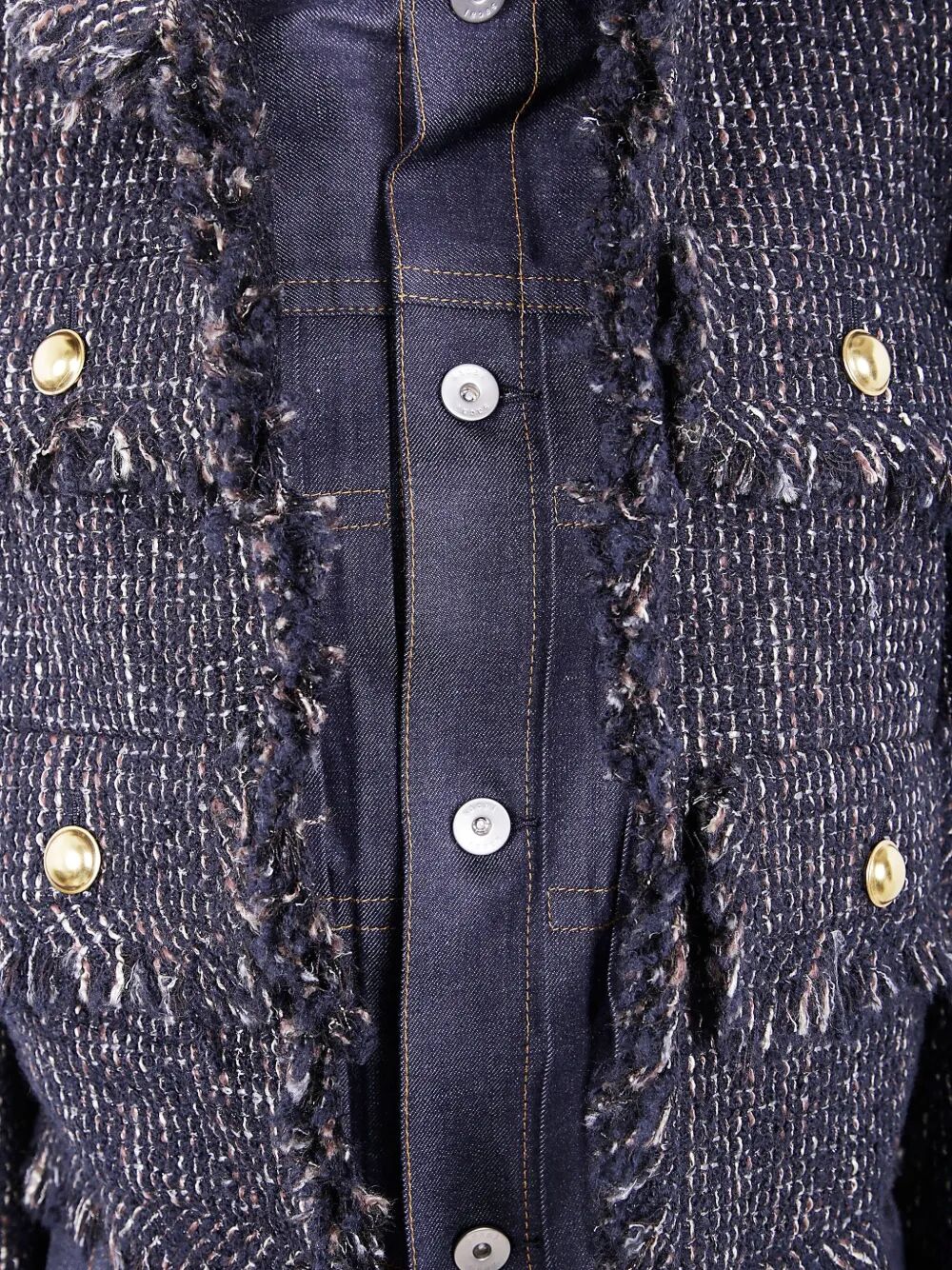 Giacca tweed e denim