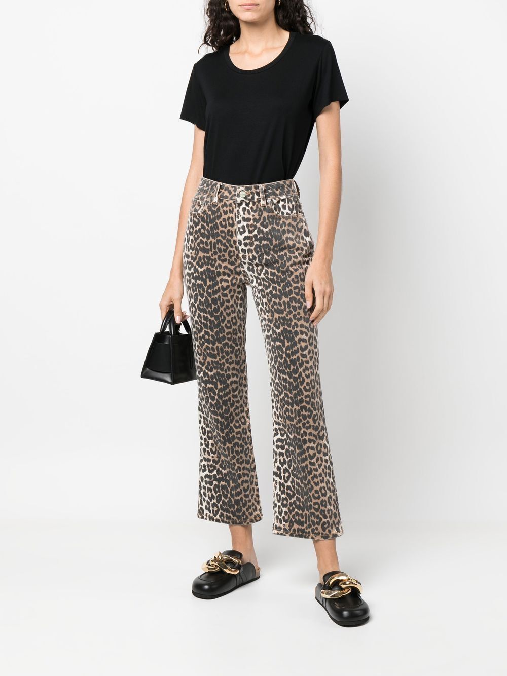 Print Denim Betzy Cropped