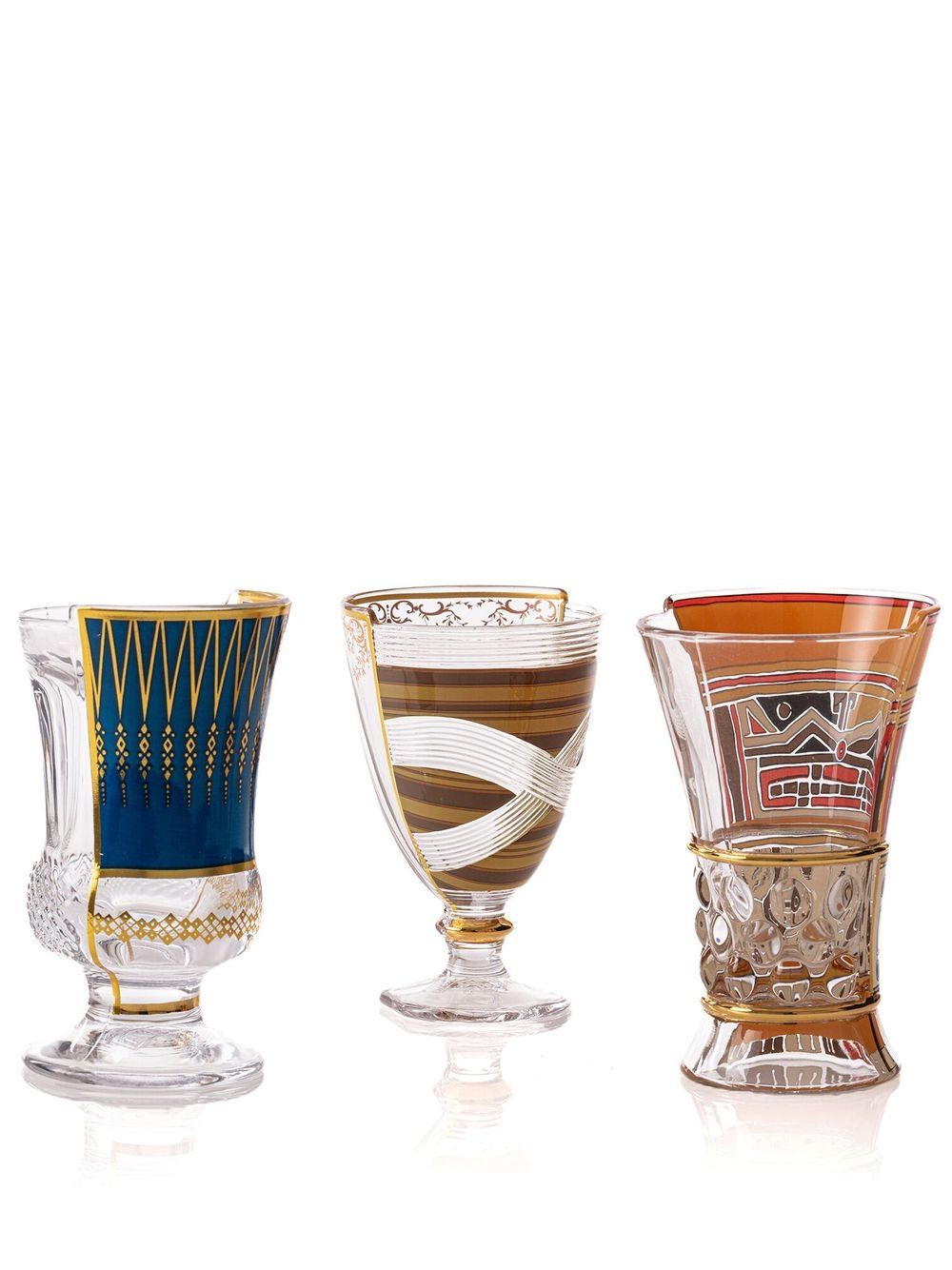 SET 3 BICCHIERI IN VETRO "HYBRID-PANNOTIA" 330 ml