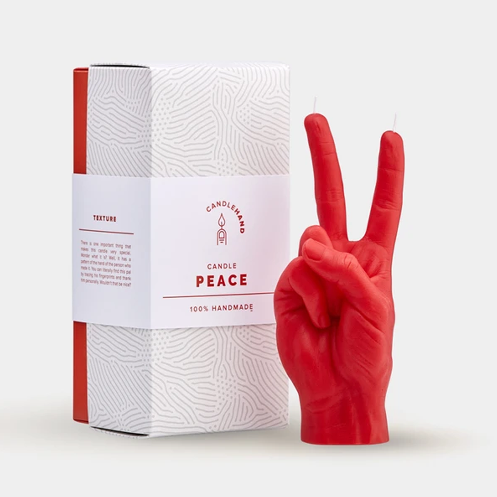 CANDLE HAND PEACE