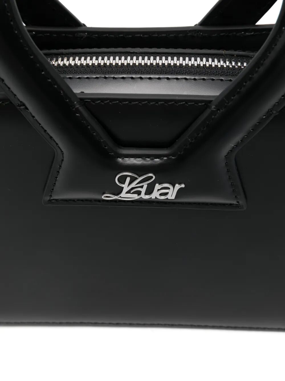 Borsa in pelle nera con tracolla