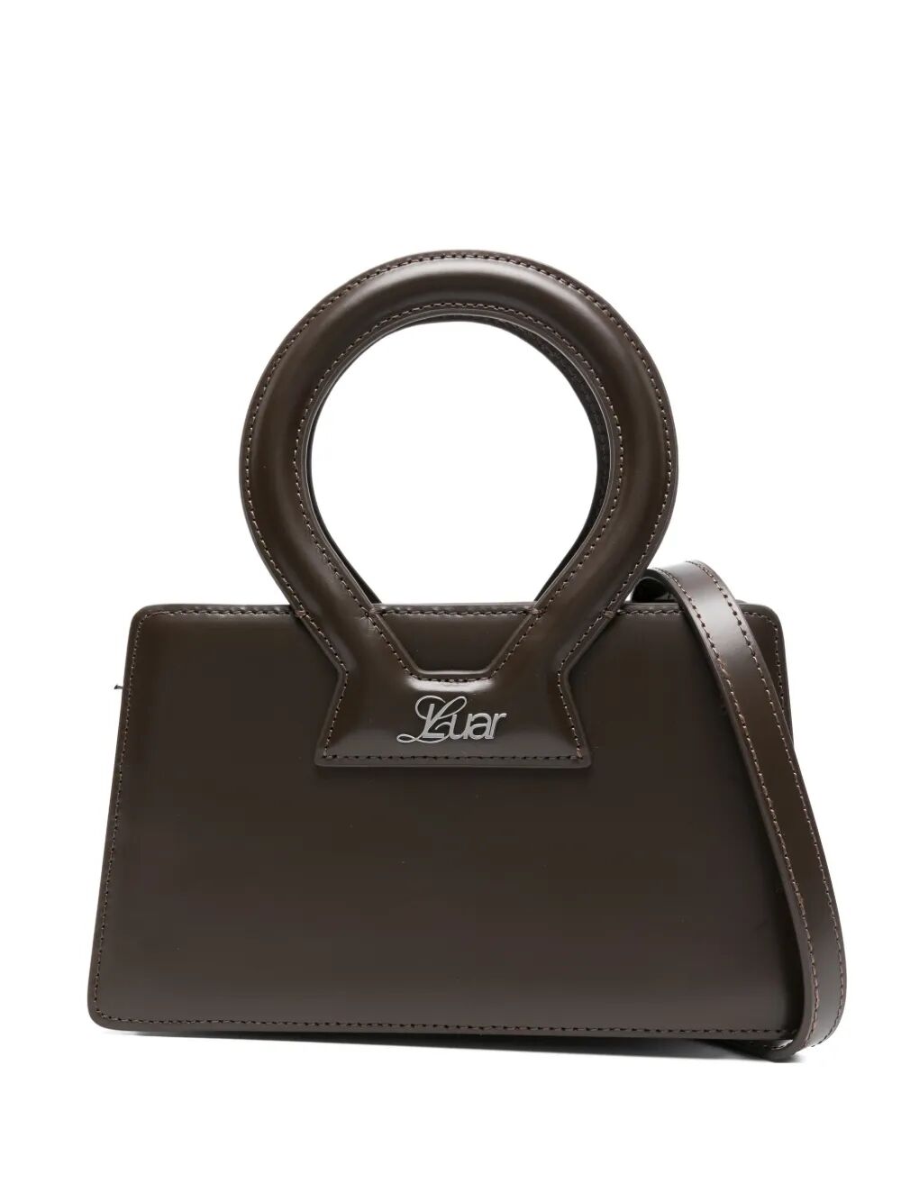 Borsa  in pelle marrone con tracolla