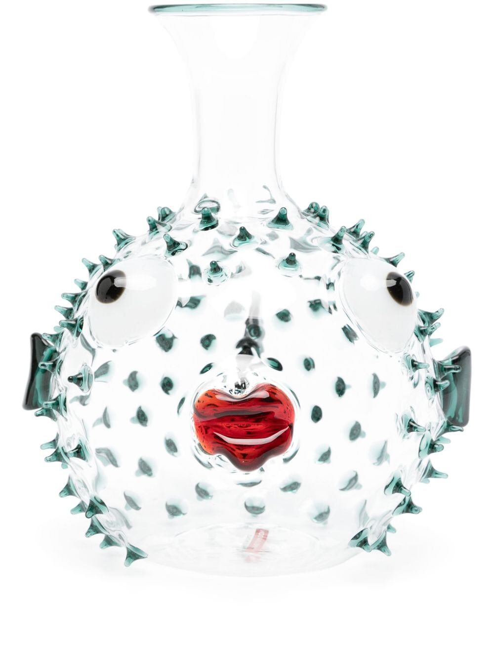Pufferfish decanter teal