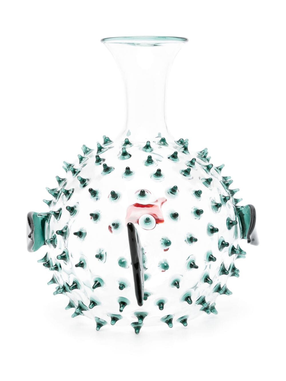 Pufferfish decanter teal
