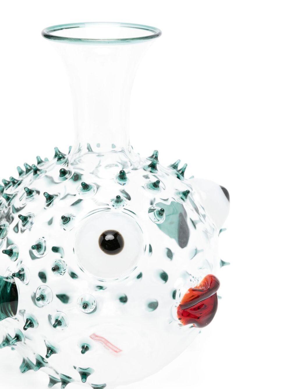 Pufferfish decanter teal