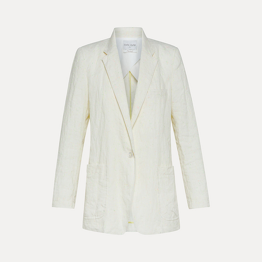 giacca over lino bottonato