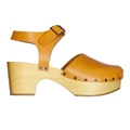 zoccolo clog alto legno buco