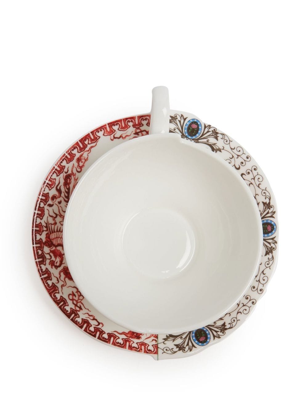 TAZZA DA TÈ CON PIATTINO IN PORCELLANA  "HYBRID-ZORA"
