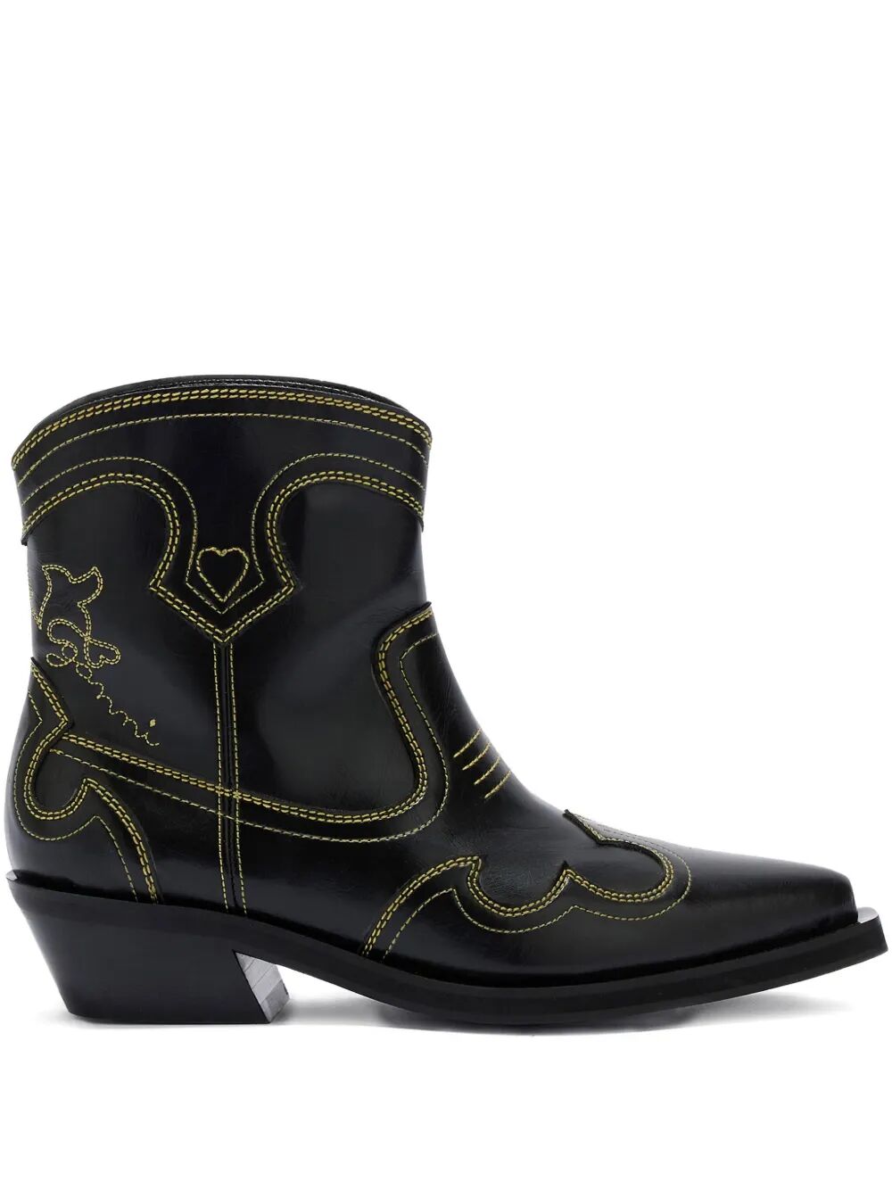 Low Shaft Embroidered Western Boot Oleatex