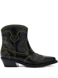 Low Shaft Embroidered Western Boot Oleatex