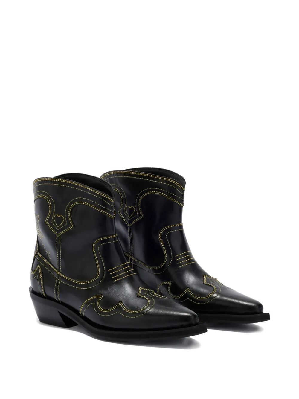 Low Shaft Embroidered Western Boot Oleatex