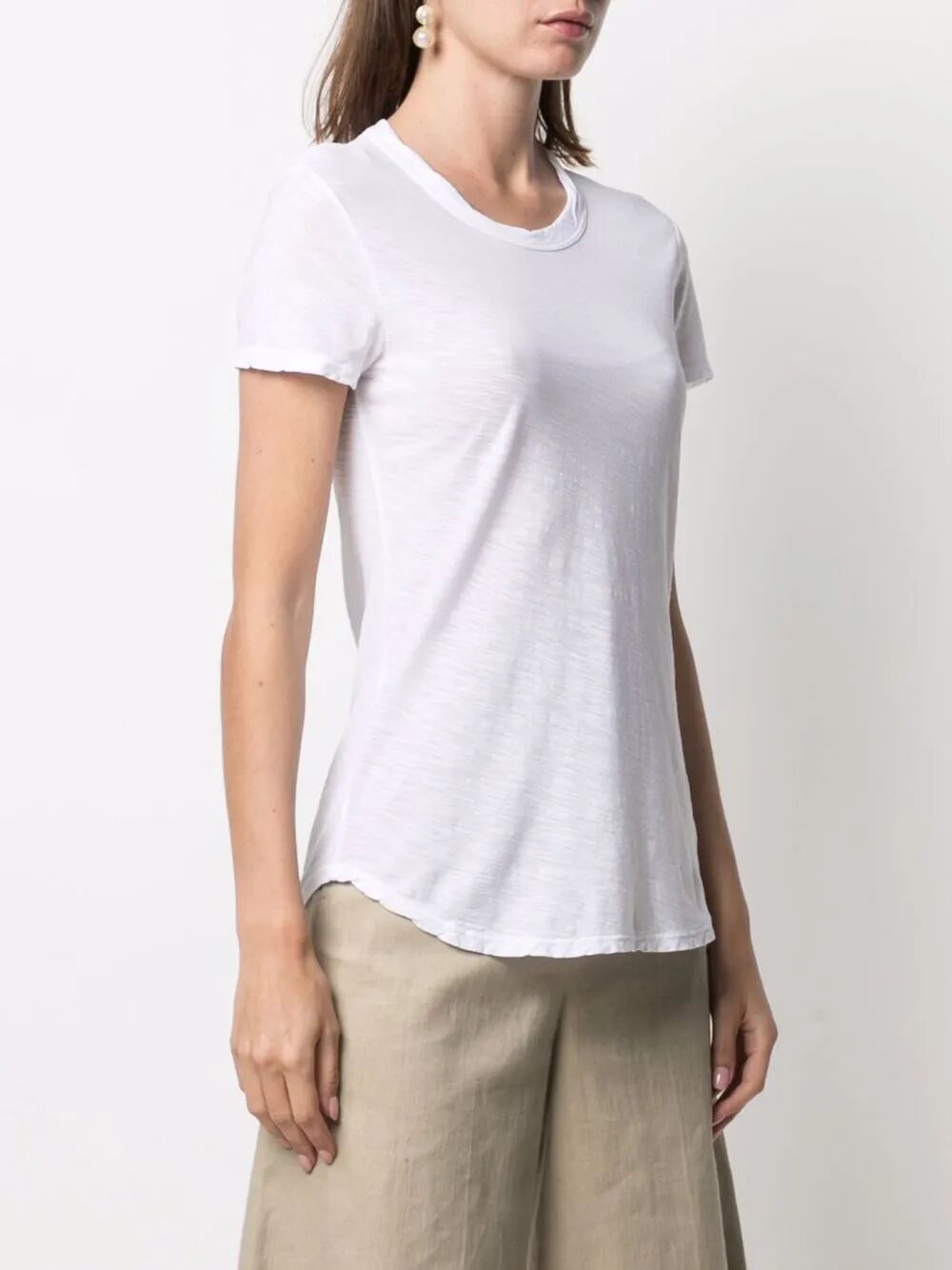 SHEER SLUB CREW NECK TEE